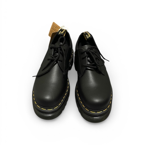 New Dr. Martens Black Audrick Oxford Shoes with Yellow Stitching Sz:8 - Picture 2 of 6